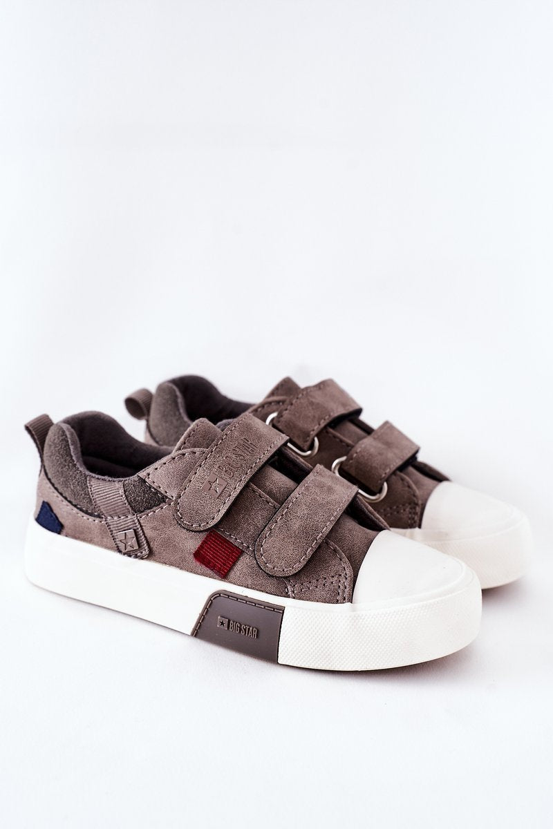 Children's Sneakers With Velcro Big Star Grey