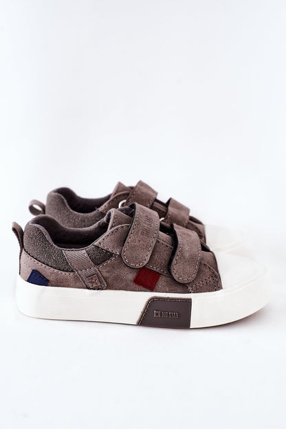 Kinder-Sneaker mit Klettverschluss Big Star Grau