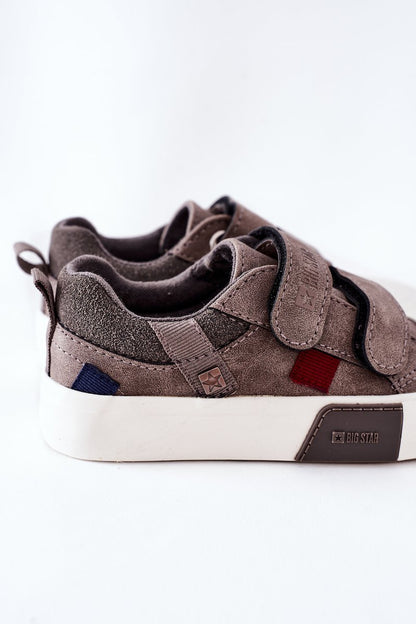 Kinder-Sneaker mit Klettverschluss Big Star Grau