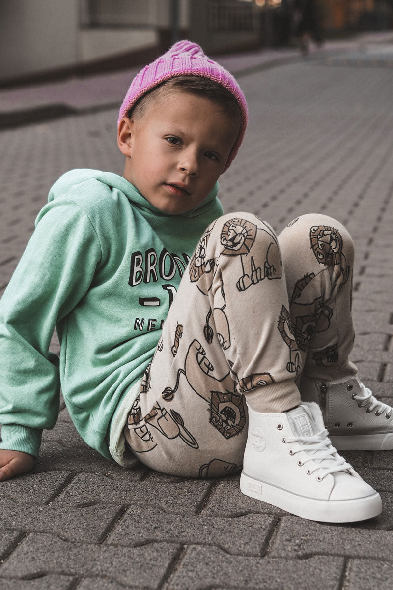 Hohe Kinder-Sneaker mit Reißverschluss Big Star Weiß