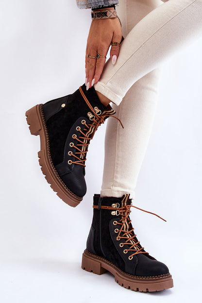 Black Suede Trapper Boots Alette-1