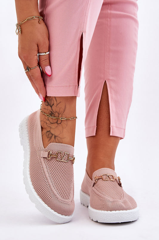 Women's Slip-On Sneakers With Embellishment Pink Alena-1