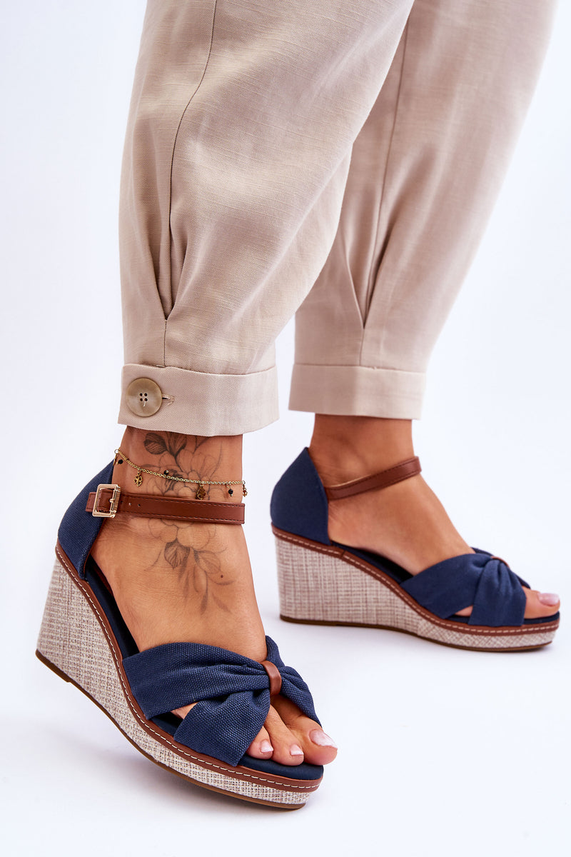 Women's Wedge Sandals navy blue Daphne-2