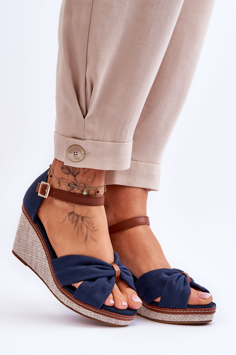 Women's Wedge Sandals navy blue Daphne-6