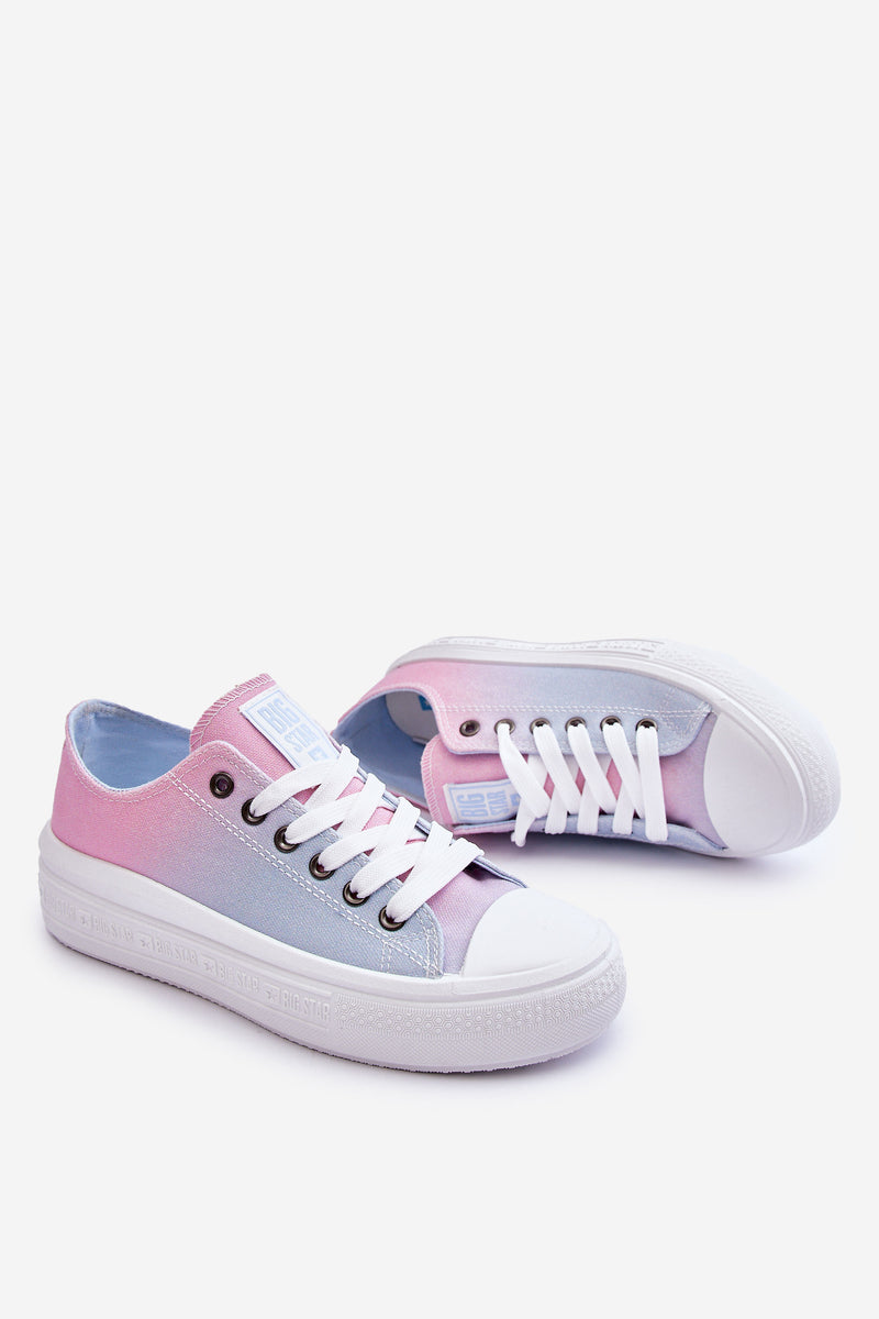 Low Platform Sneakers Big Star LL274A187 Pink and Blue-3