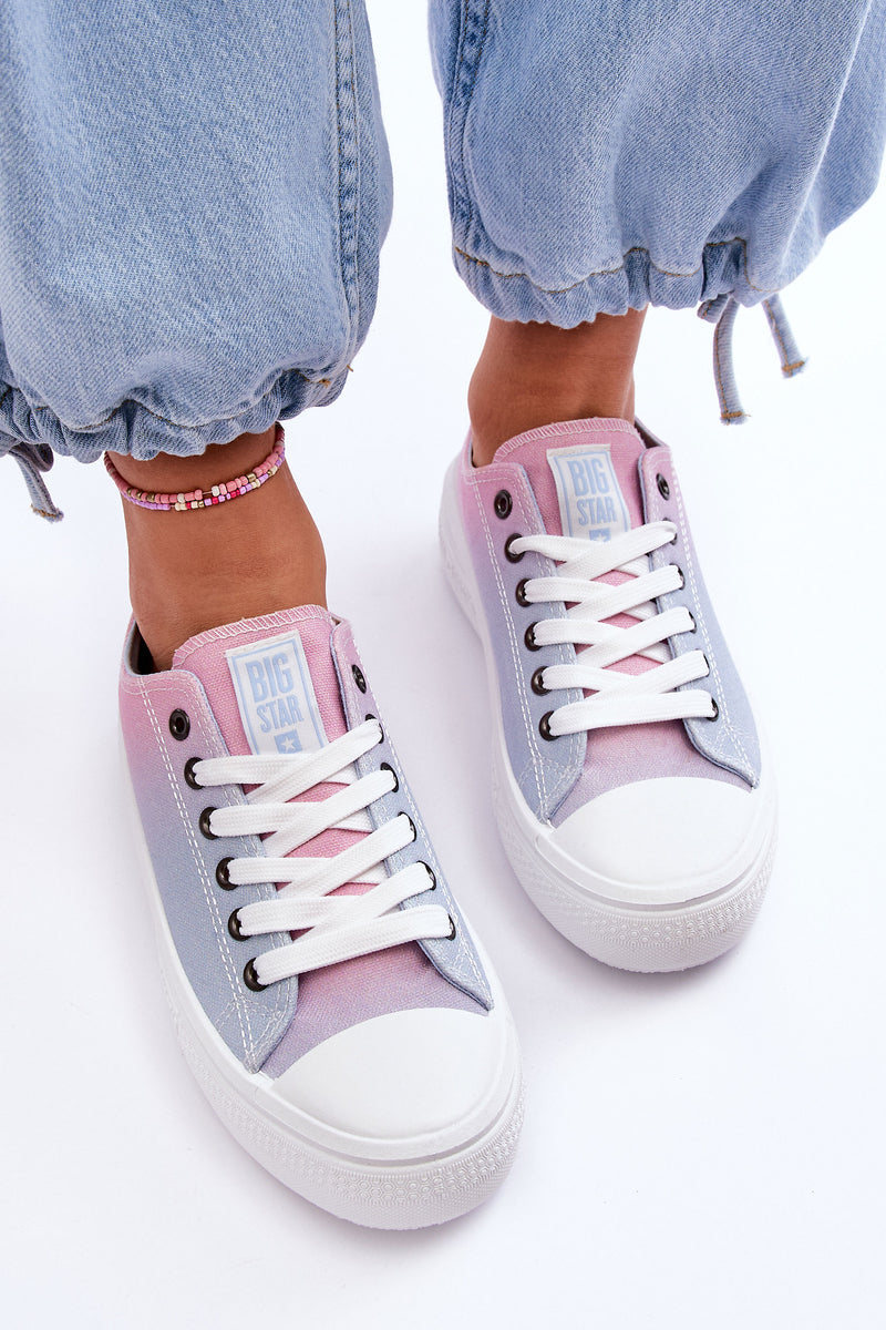 Low Platform Sneakers Big Star LL274A187 Pink and Blue-7