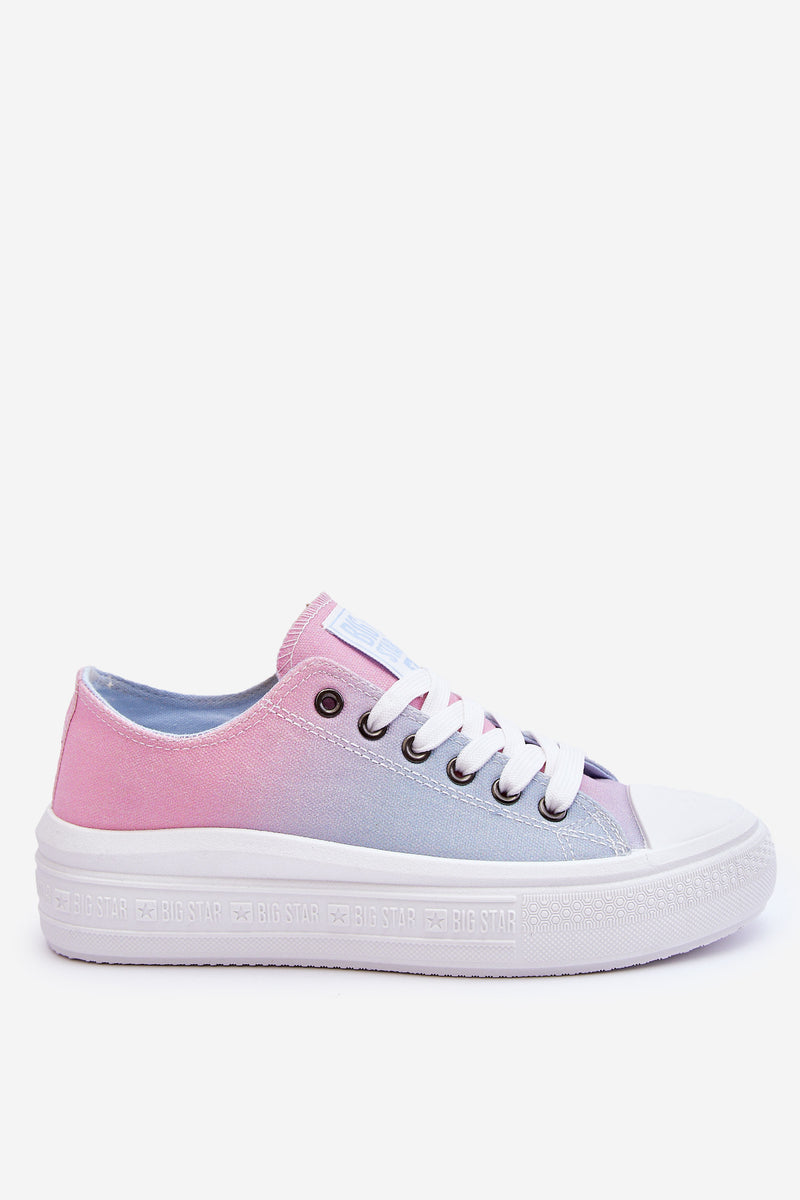 Low Platform Sneakers Big Star LL274A187 Pink and Blue-1