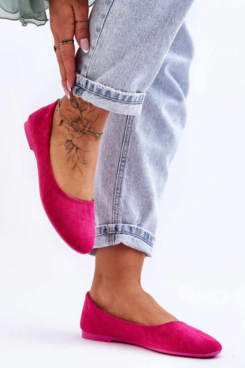 Women's Suede Ballerinas Fuchsia Lasota-0