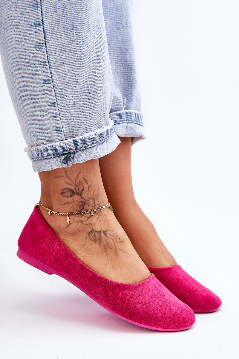 Women's Suede Ballerinas Fuchsia Lasota-4