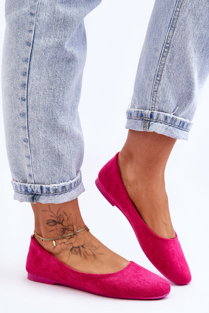 Women's Suede Ballerinas Fuchsia Lasota-5