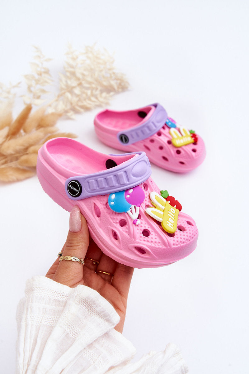 Children's Foam Lightweight Crocs Sandals Pink Sweets-3