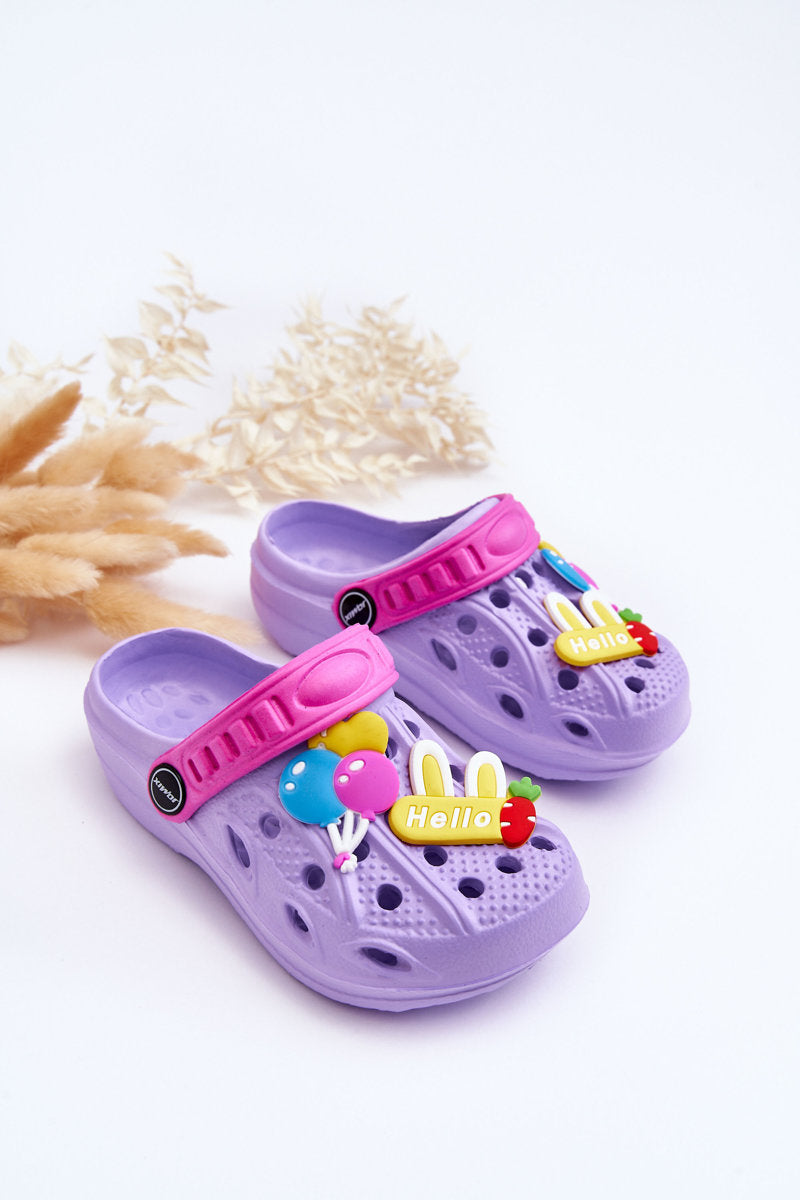 Children's Foam Lightweight Crocs Sandals Violet Sweets-3