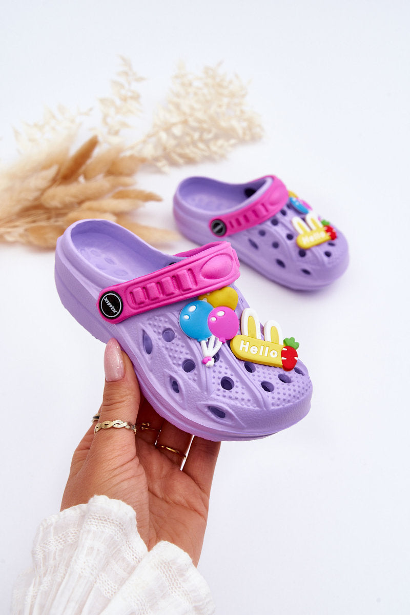 Children's Foam Lightweight Crocs Sandals Violet Sweets-4