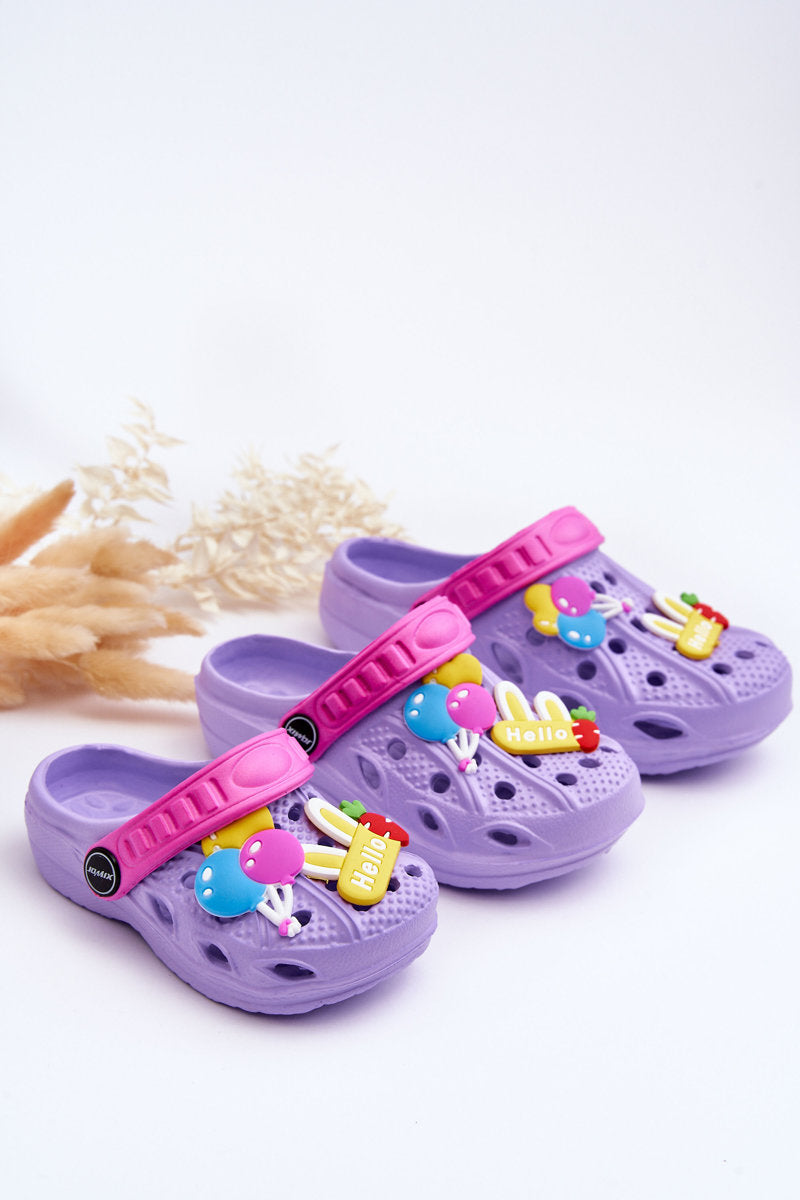 Children's Foam Lightweight Crocs Sandals Violet Sweets-5