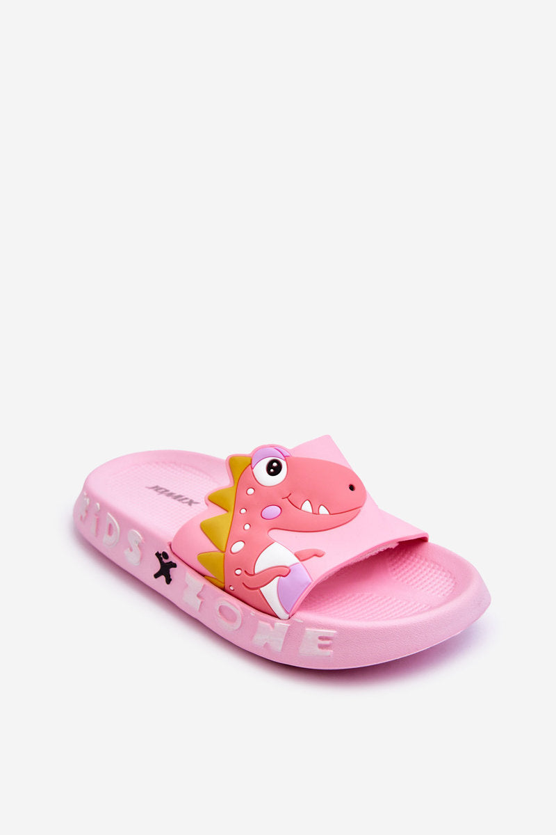 Children's Foam Slippers Dinosaur Pink Dario-0