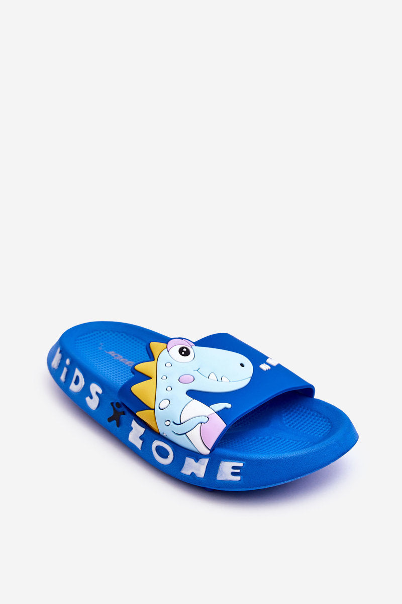 Children's Foam Slippers Dinosaur Blue Dario-0