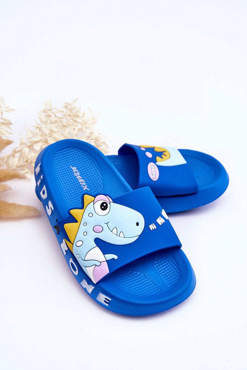 Children's Foam Slippers Dinosaur Blue Dario-2