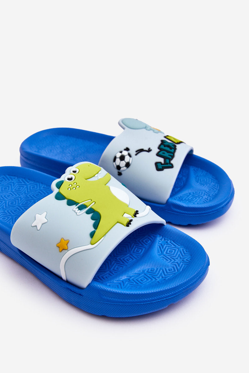 Children's Dinosaur T-Rex Slides Dark blue Bernis-4