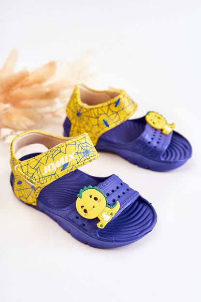 Light Foam Children's Sandals With Velcro navy blue Asti-1